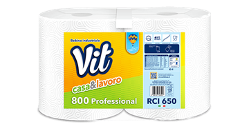 VIT BOBINA CASA E LAVORO 800 PROFESSIONAL 2ROTOLI - 2VELI - PURA CELL
