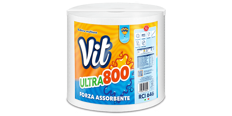 VIT BOBINA ULTRA 800 1 ROTOLO � 2 VELI - PURE CELL. - GOFFATURA 22 PUNTE