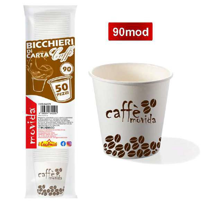 MOVIDA BICCHIERI BIO CAFFE' 90ML PZ.50