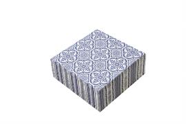 CAP TOVAGLIOLO AIRLAID 40X40 BLUE&WHITE CERAMIC PZ. 50