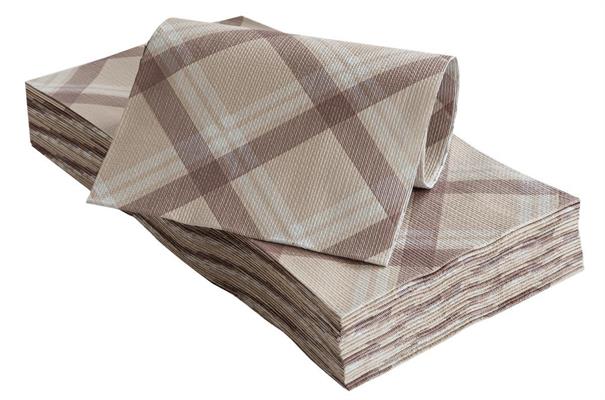 CAP TOVAGLIE PIEGATE 100X100 GOFFRATE SCOZZESE PZ. 150