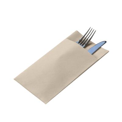 CAP TOVAGLIOLI AIRLAID TASCA/POKET 40X40 SLIM SABBIA PZ. 50