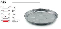 CONTITAL CONTENITORE ALLUMINIO CIRCOLARE C5G DIAM 21.6 H 1.5 PZ 100