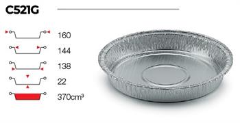 CONTITAL CONTENITORE CIRCOLARE ALLUMINIO C521G DIAM 15 PZ. 100