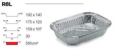 CONTITAL CONTENITORE ALLUMINIO 2 PORZ. R8L PZ 100