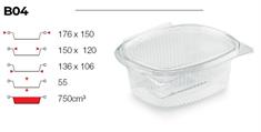 CONTITAL CONTENITORE OVALE PET 750 CC B04 PZ. 100