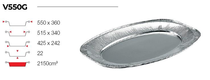 CONTITAL VASSOIO OVALE GRANDE V550G 550X360 CC 2150 PZ 10