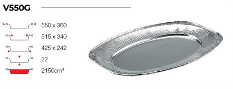 CONTITAL VASSOIO OVALE GRANDE V550G 550X360 CC 2150 PZ 10