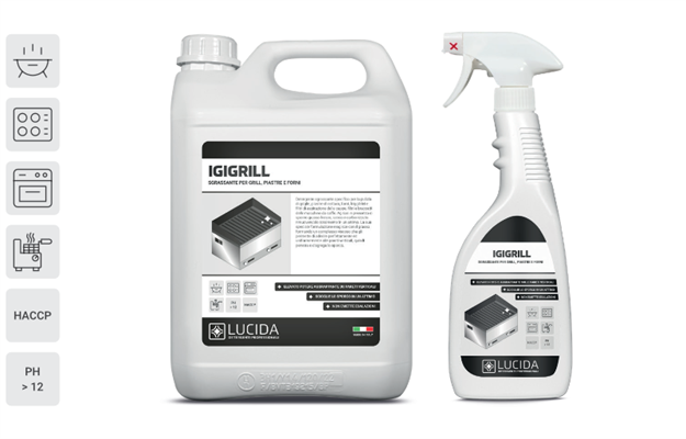 LUCIDA IGIGRIL SGRASSANTE PER GRIL PIASTRE E FORNI HACCP LT. 5