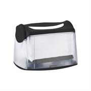 DISPENSER DA TAVOLO PER TOVAGLIOLI NAPKINS TRASP/NERI KOMPATTO