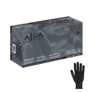 AJSIA GUANTI NITRILE BLACK 3.5g TG L PZ.100